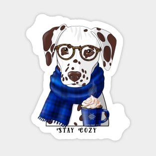 Dalmatian Stay Cozy Sticker